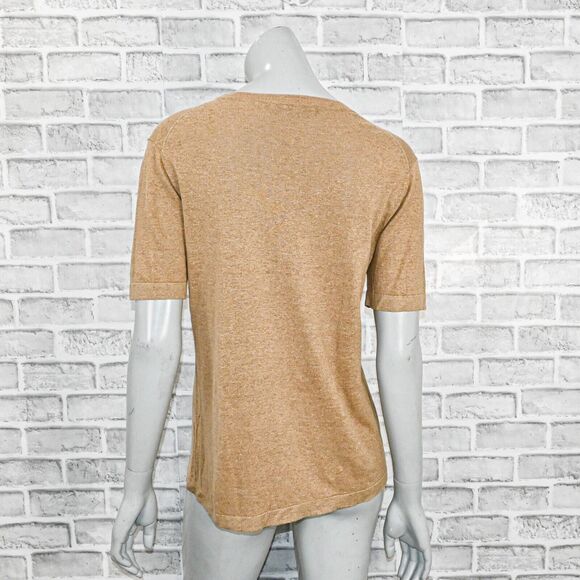 Jenni Kayne Women's Hemp Blend Tee t-shirt in heather camel brown sz M - Picture 4 of 9